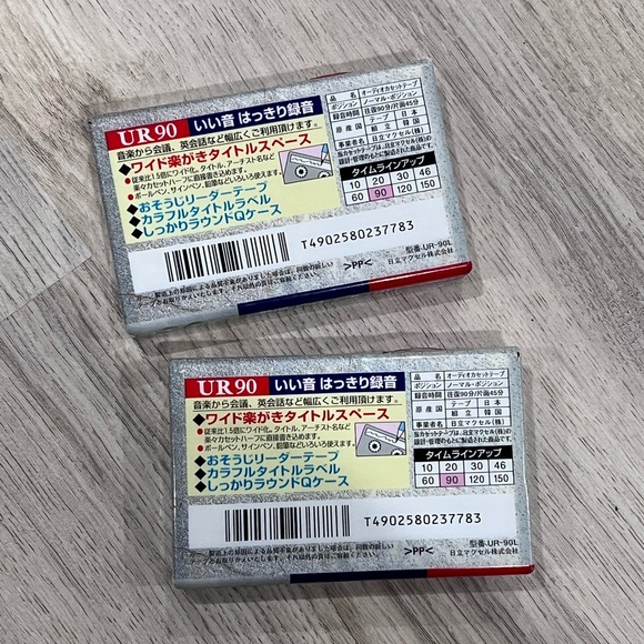 Maxwell UR90 Single Blank Cassette Tap I Type - New Sealed x2 - Picture 2 of 2